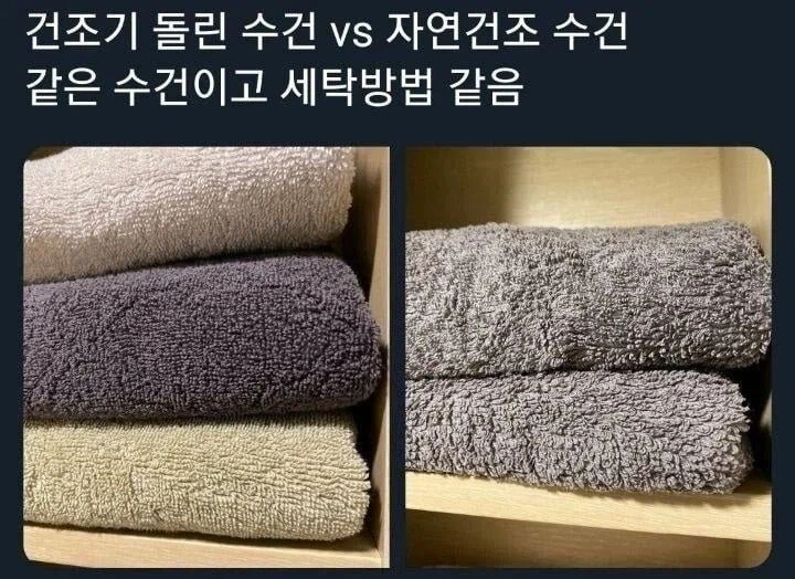 건조기 돌린 수건 VS 자연 건조 수건.jpg_1.webp