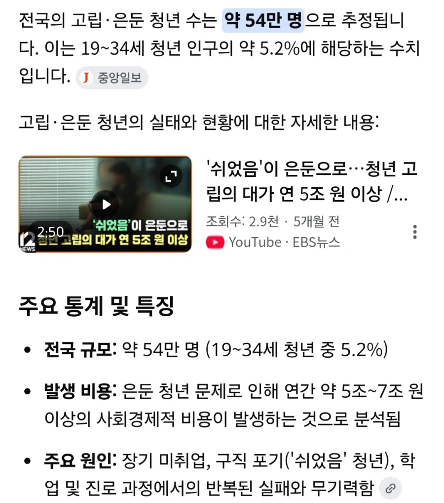 일본 따라가고 있다는 한국의 고립,은둔 청년 54만명 ㄷㄷ_1.webp