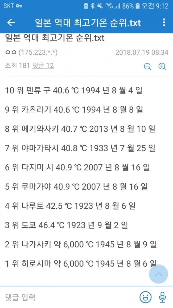 역대 일본 최고 기온 top.10_1.webp