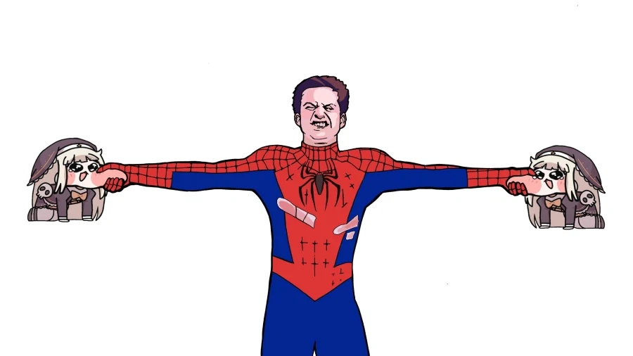 스파이더맨! 안돼! 몸이 찢어지고 말꺼야!_1.webp