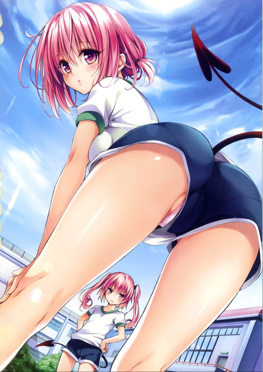 yande.re 273028 ass gym_uniform momo_velia_deviluke nana_asta_deviluke pantsu tail to_love_ru yabuki_kentarou.jpg
