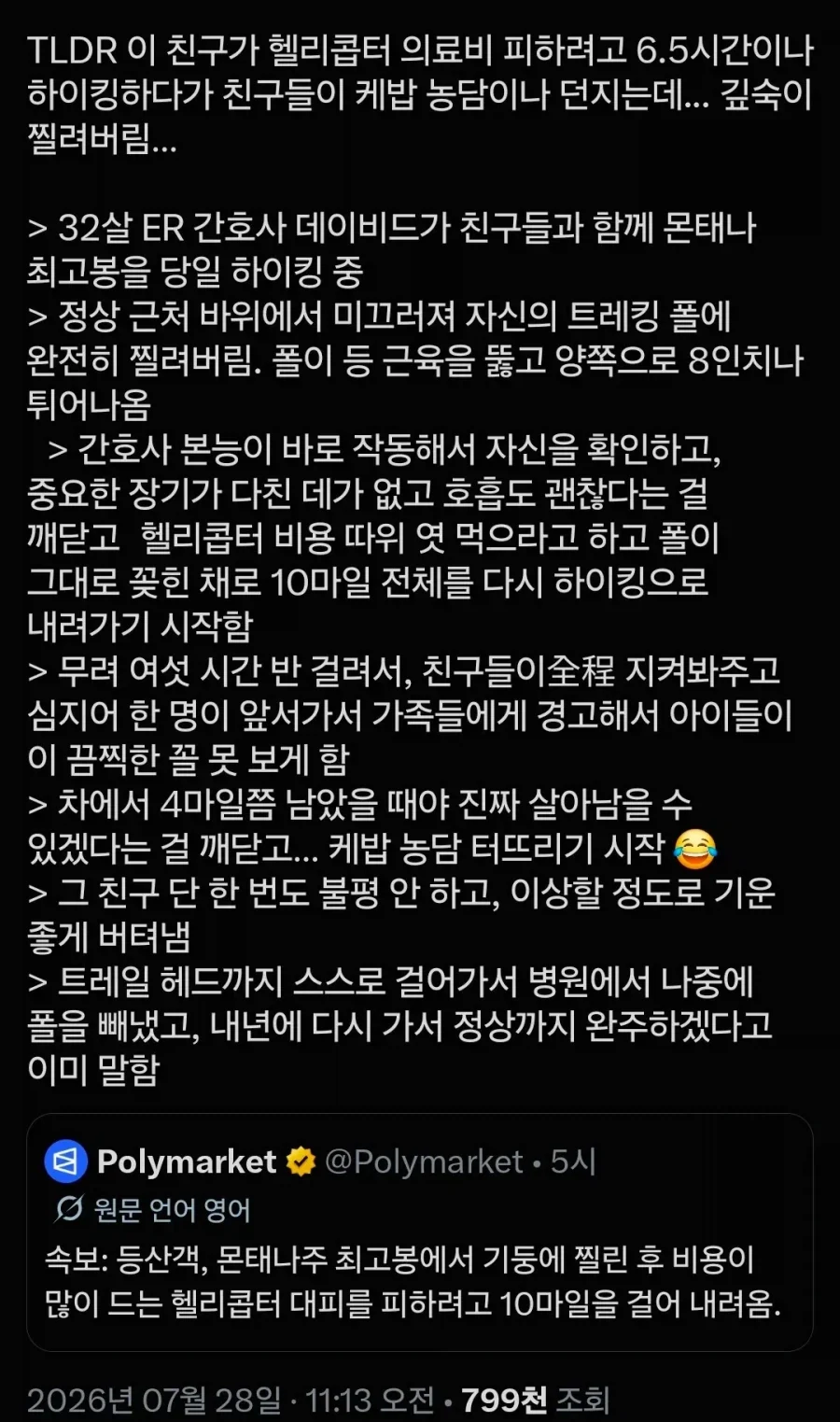 약혐)구조헬기 비용이 아까웠던 등산가가 한 일_3.webp