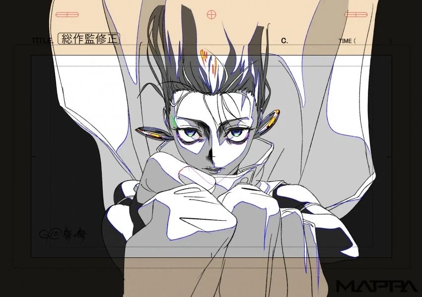 주술회전) MAPPA 모듈로 3권 PV 캐릭터 디자인, 원화_7.webp