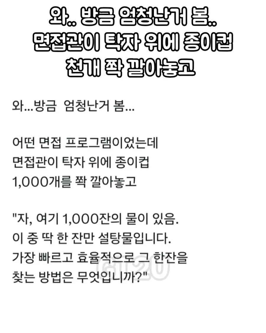 역대급으로 특이한 종이컵 면접.jpg_1.webp
