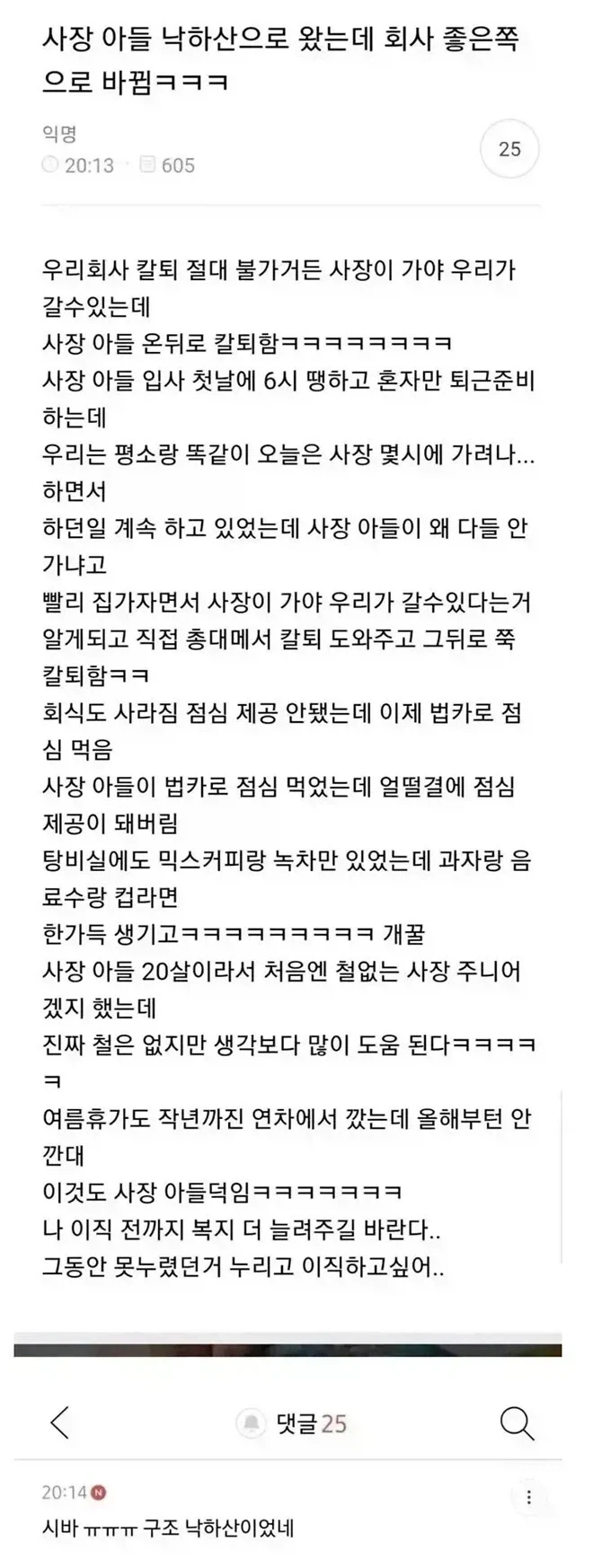 낙하산으로 입사한 사장 아들_1.webp