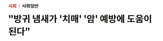잘자가스냄새 암, 치매에 도움된다_1.webp