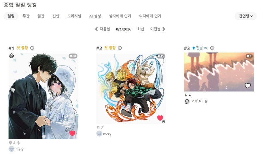 픽시브 랭킹 점령하신 분_1.webp