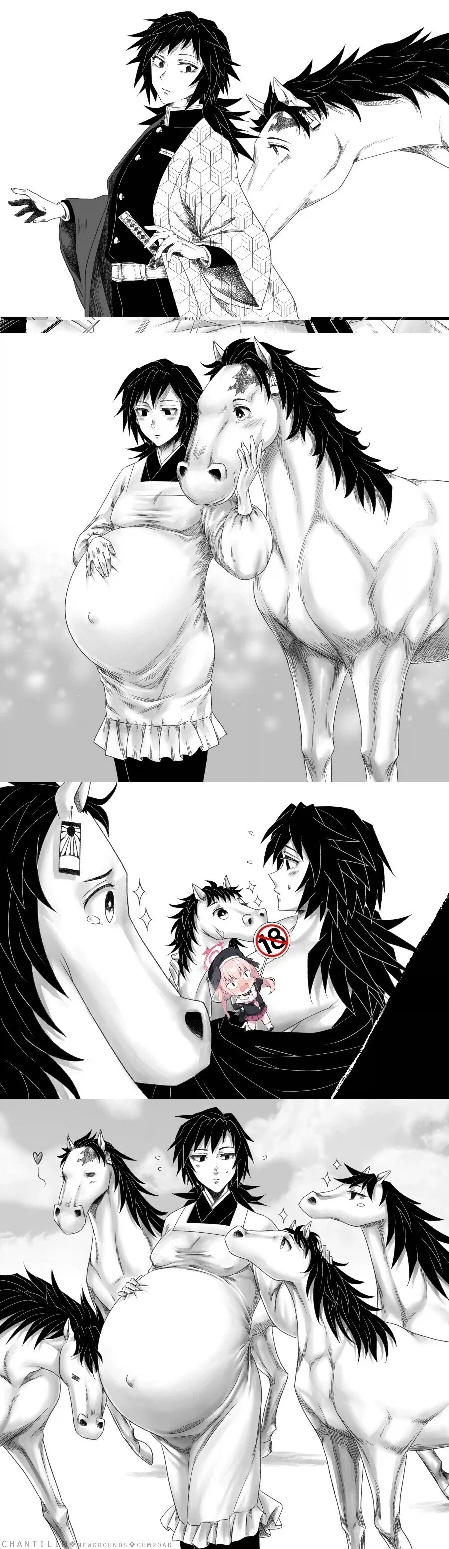 귀칼)탄지로가 말이 되었다.manga_1.webp