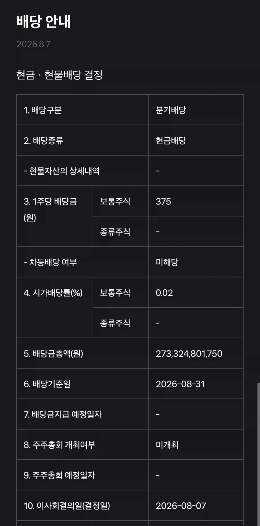 드디어 하이닉스 배당공시 떴다 !!!!!_1.webp
