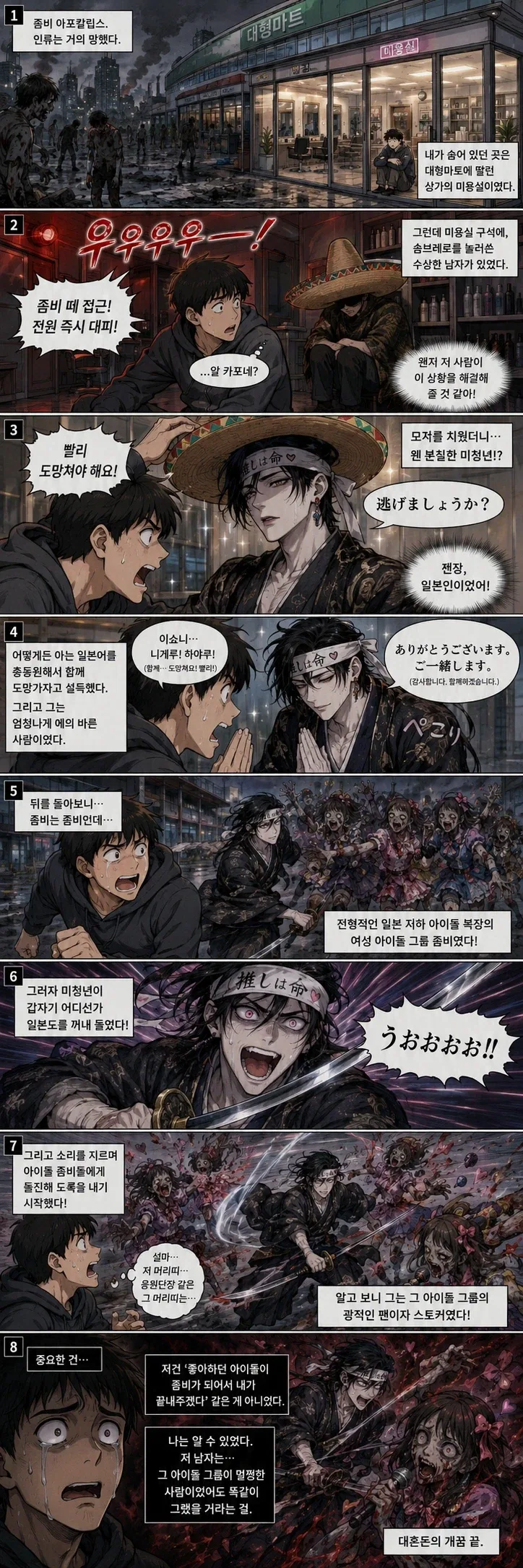 실제로 자다 꾼 꿈을 GPT에게 만화로 그려달라 해봄_1.webp