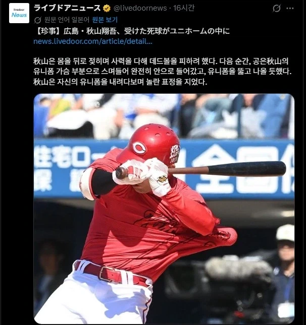 데드볼을 피하려고 한 타자의 최후_1.webp