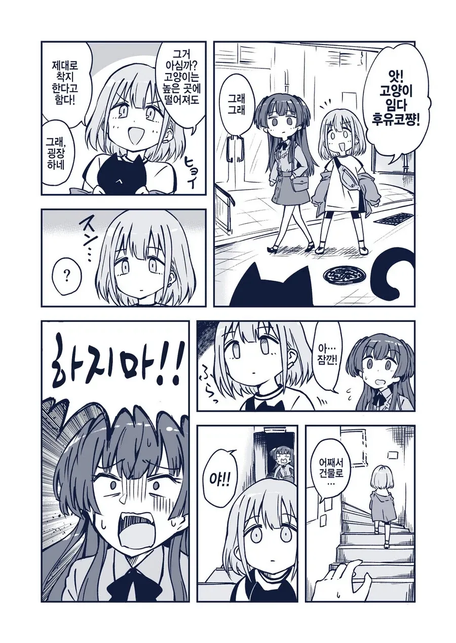 @) 고양이는 높은 곳에서 떨어져도 제대로 착지한다.manga_1.webp