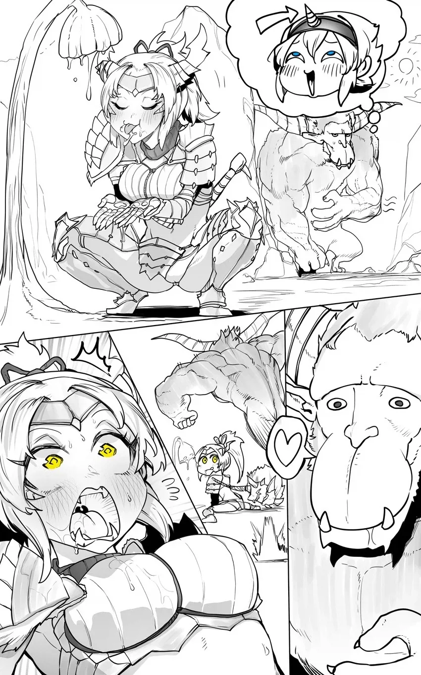 라쟌한테 습격받은 여성헌터manga_1.webp