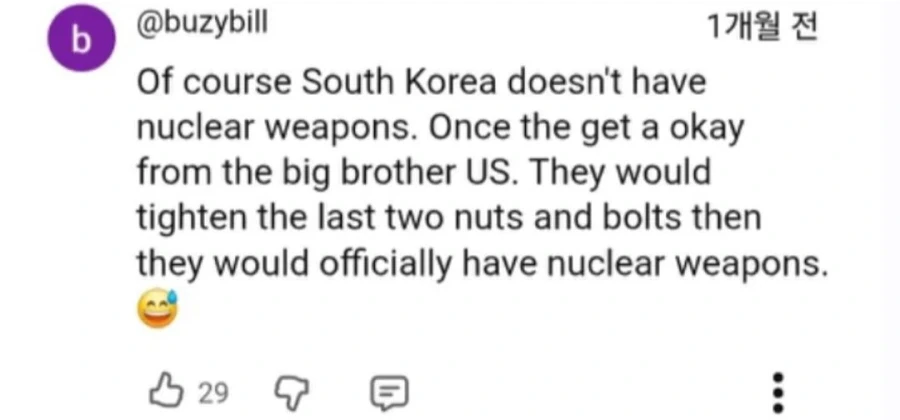 한국은 핵 미사일을 만들 능력을 갖추었다는 X유저들_6.webp