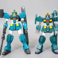 HGAW 1/144 건담 레오파드 + HGBF 다 빈치 비교 사진
