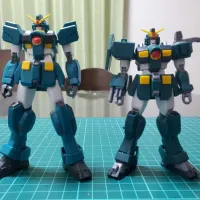 HGAW 1/144 건담 레오파드 + HGBF 다 빈치 비교 사진 2