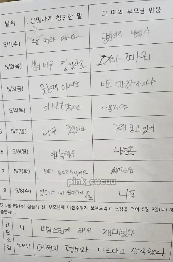 학교에서 내준 어버이 날 숙제_1.webp