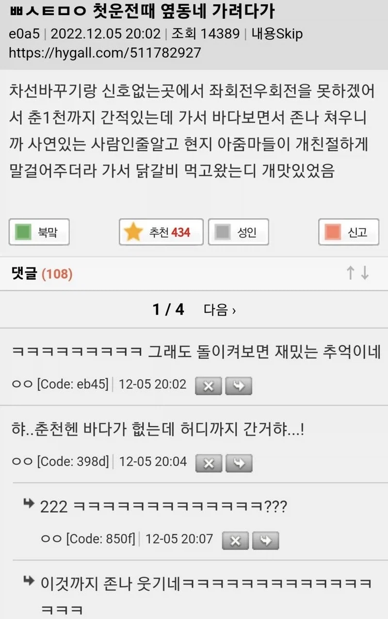 운전을 잘못해서 춘천까지 가서 바다보고 울었다_1.webp