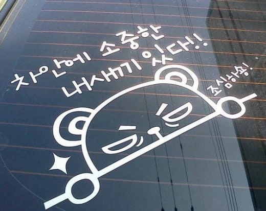 아이가 타고 있어요 스티커 가짜 광기와 진짜 광기_1.jpg