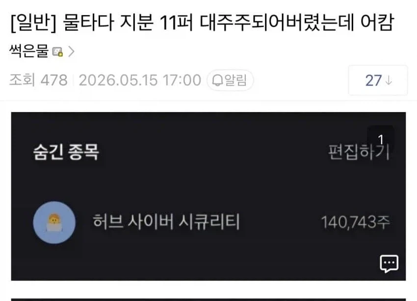 주식) 물타다다 어느날 대주주가 되어버린 사람_1.webp