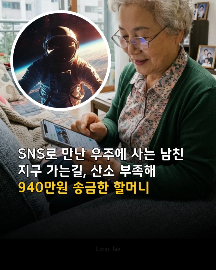 SNS로 만난 우주인, 산소 부족해 940만원 송금한 할머니.jpg_1.webp