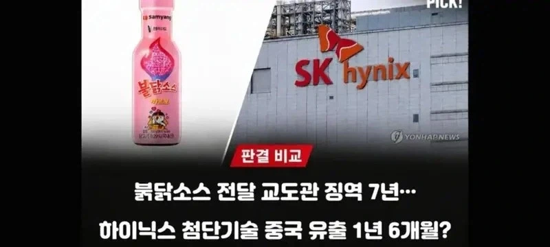 첨단기술 기밀 유출 vs 불닭소스 전달_1.webp