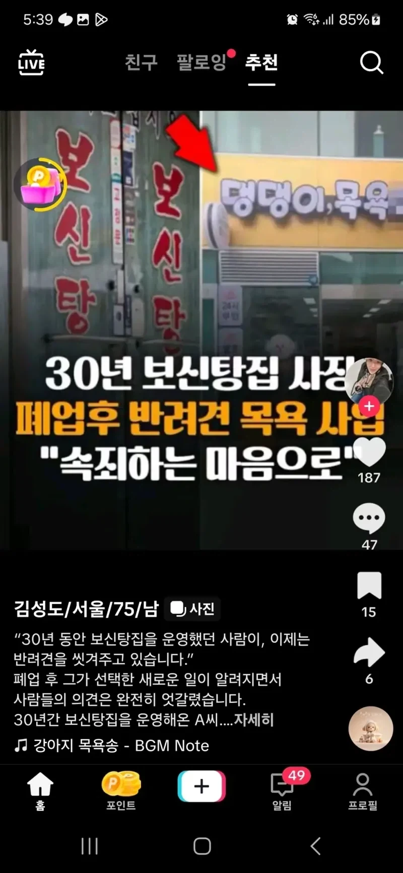 반려견 목욕사업을 시작한 보신탕집 사장님_1.webp