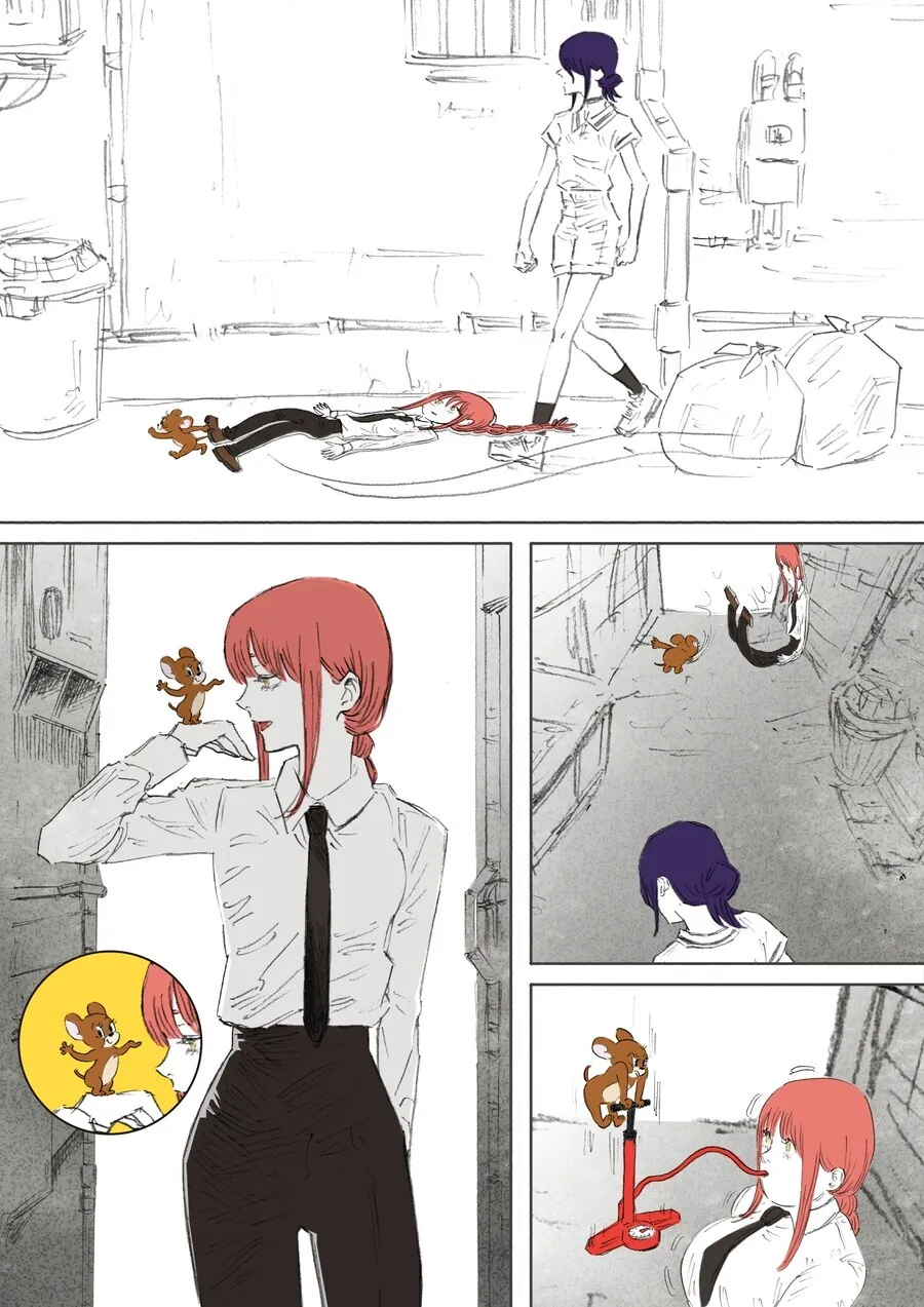 [체인소맨] 골목길에서 막아서는 마키마_1.jpg