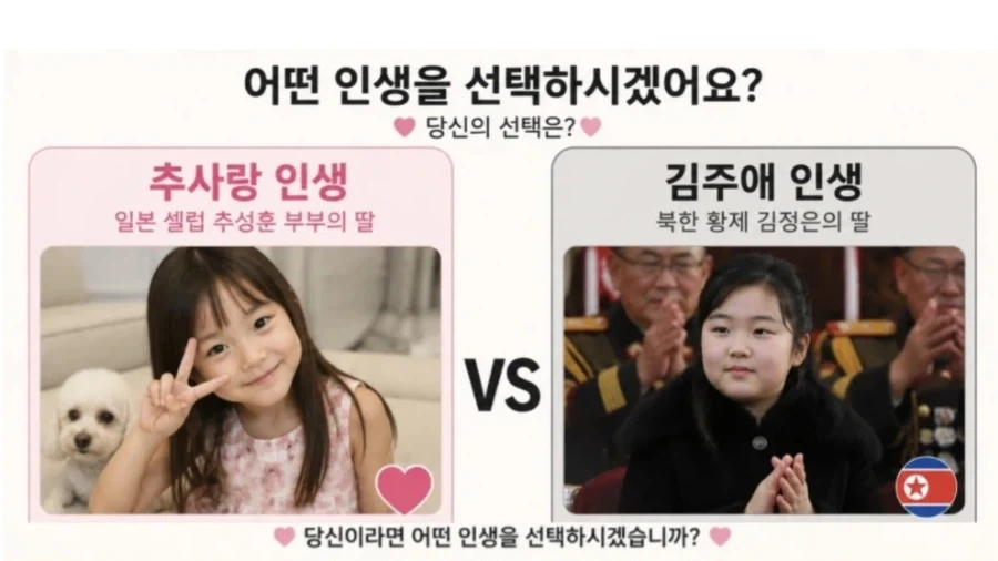 일본 추사랑 인생 vs 북한 김주애 인생.jpg_1.webp