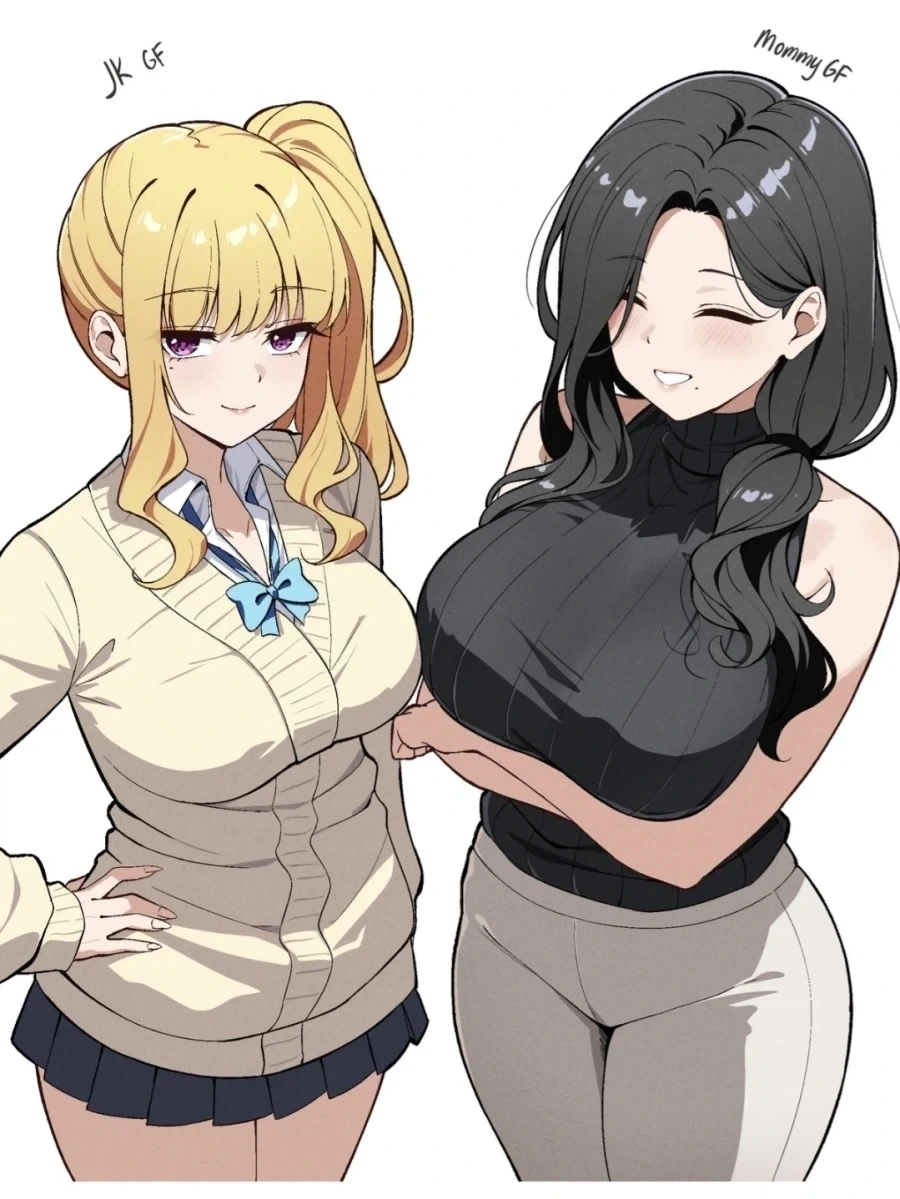 젊은 여자 친구와 농익은 여자친구_1.webp