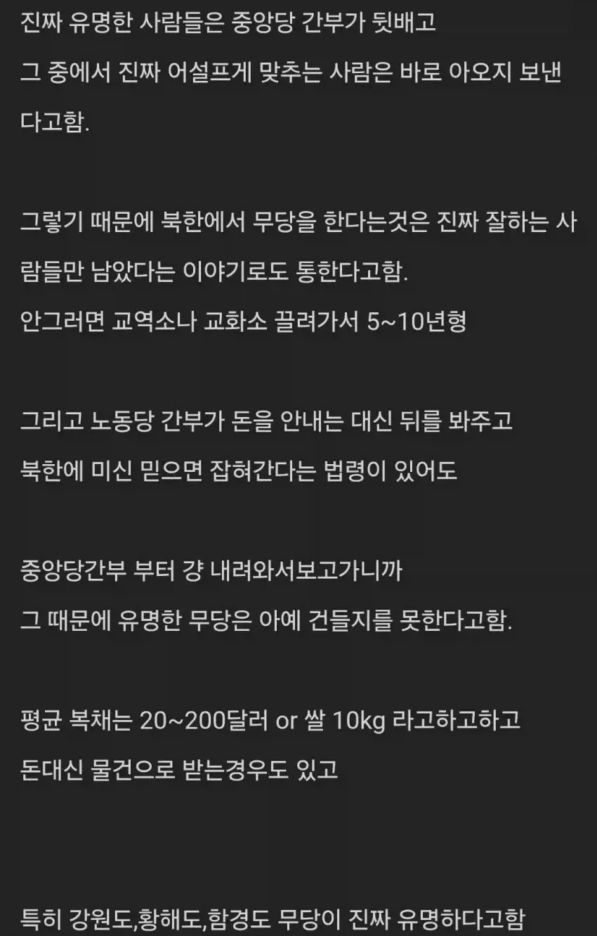 진짜들만 남았다는 북한의 무당_1.webp