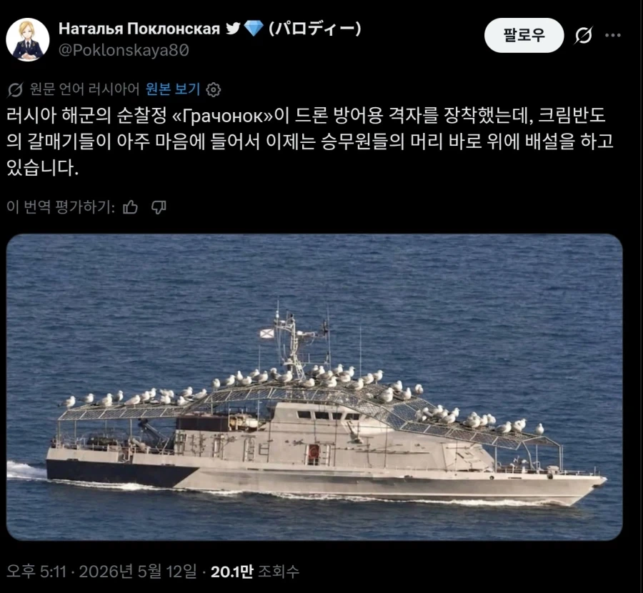 수많은 해상드론을 달고다니는 러시아 순찰정_1.webp