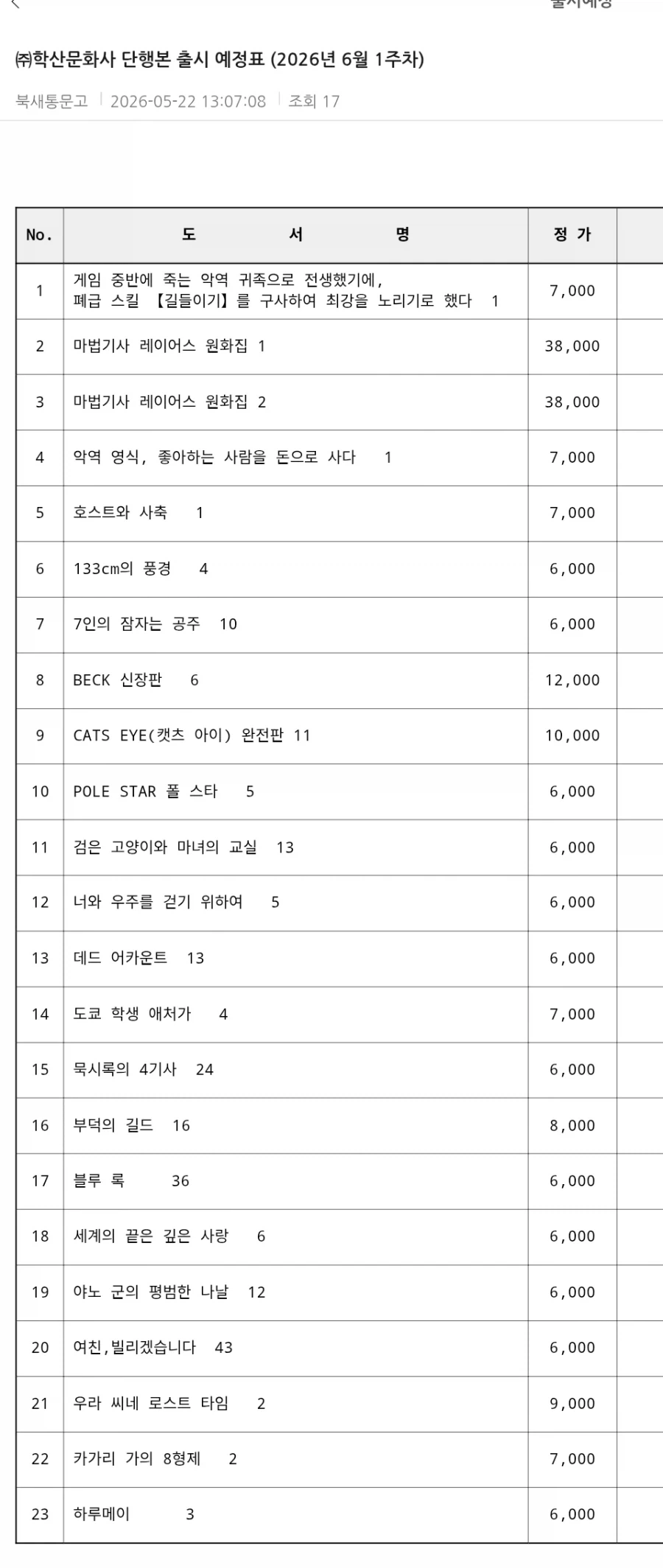 ㈜학산문화사 단행본 출시 예정표 (2026년 6월 1,2,3주차)_1.webp