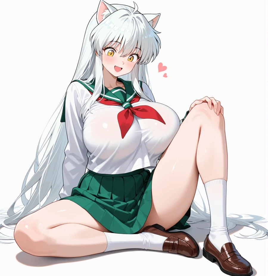 AI) 카고메의 교복을 입고 즐거워하는 TS 이누야샤_2.webp