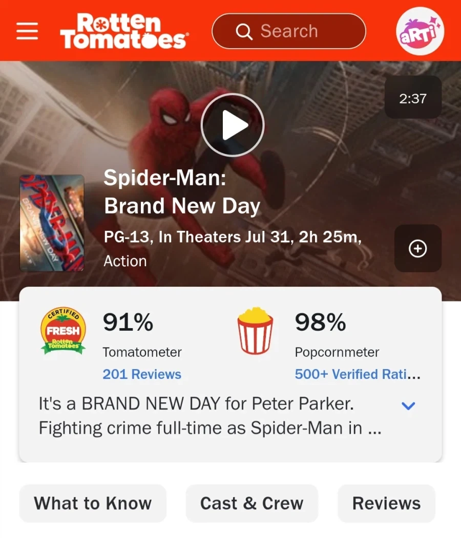 MCU) 스파이더맨 - 브랜드 뉴 데이 로튼 지수_1.webp