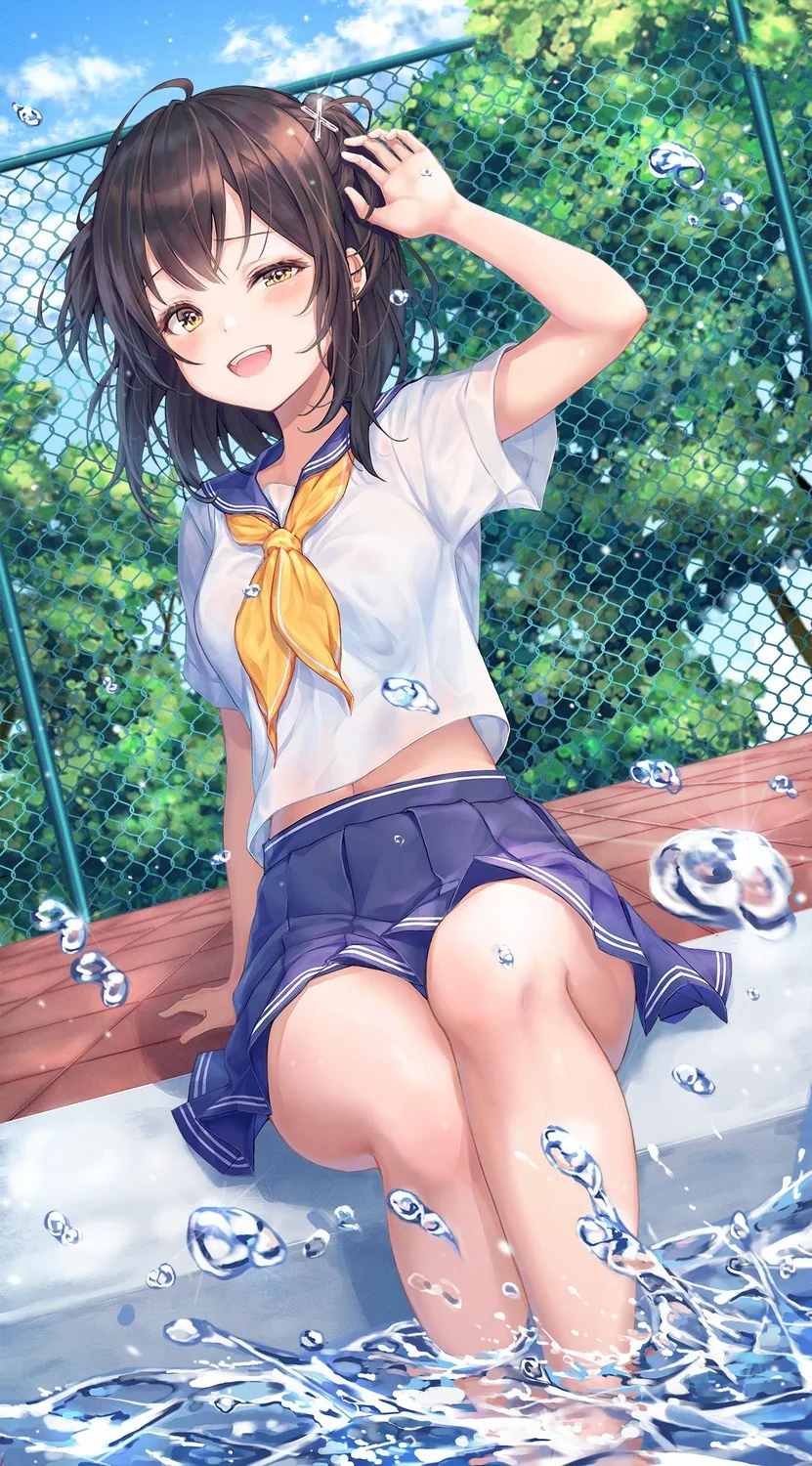 yande.re 498420 sample r_o_ha see_through seifuku wet wet_clothes.jpg