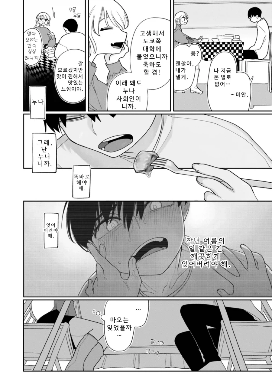 도쿄 소재의 대학에 붙어 본가를 떠나 누나와 동거하게되는 남동생 만화_3.webp