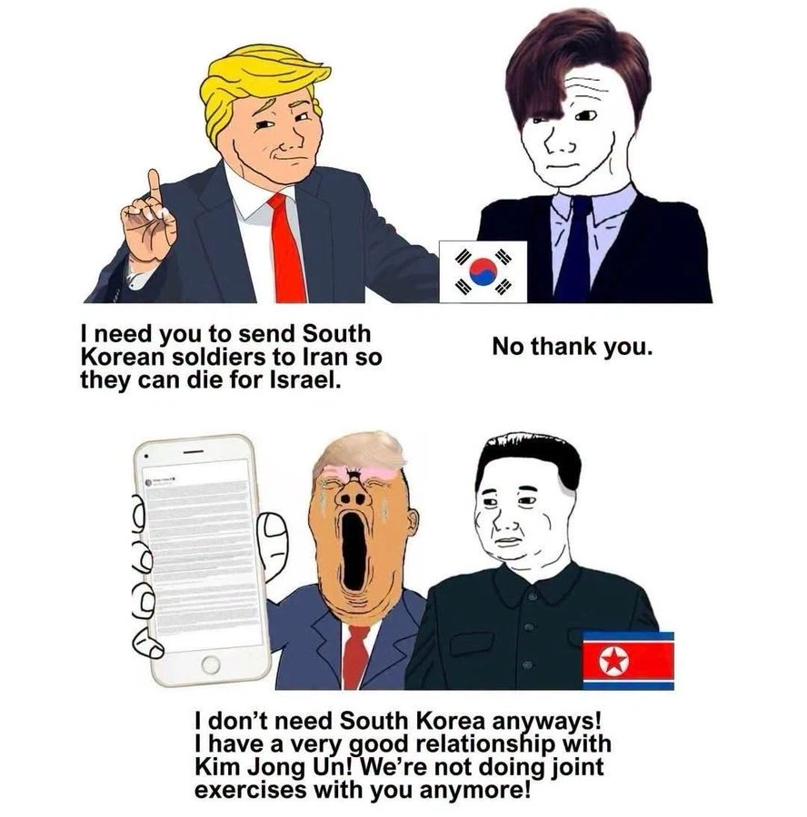 트럼프) 남한에게 거절 당하자 북한에게 감_1.webp
