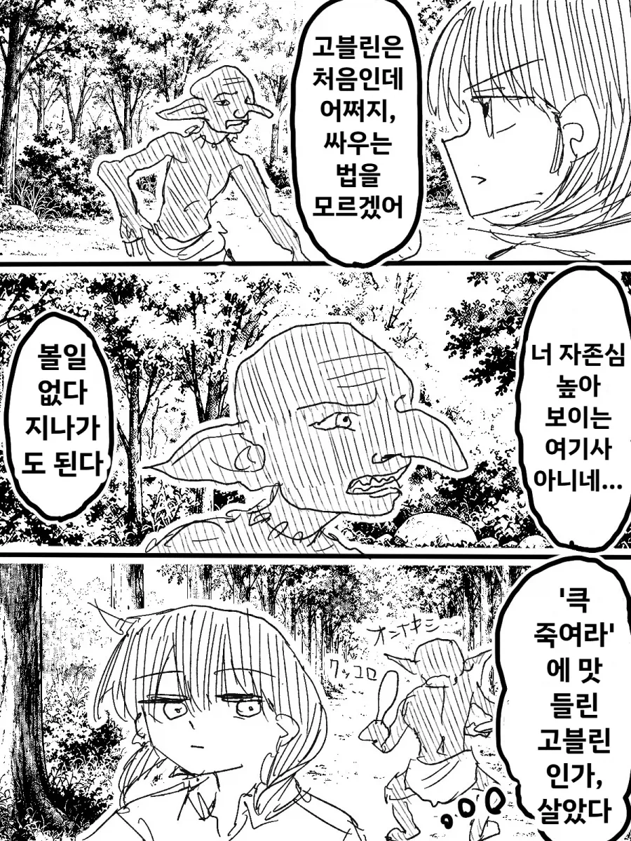 고블린과 마주친 여기사_1.webp