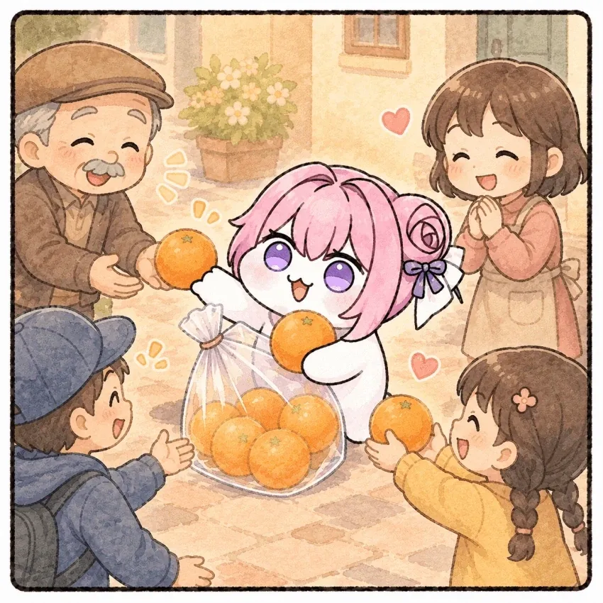 오렌지를 나눠주는 도로롱(ai)_2.webp