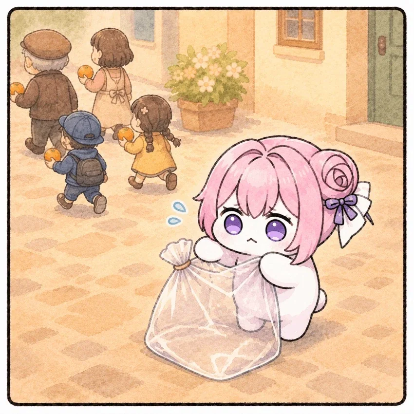 오렌지를 나눠주는 도로롱(ai)_3.webp