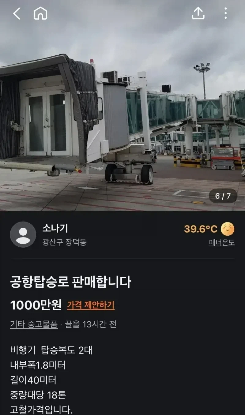 싱글벙글 천만원에 올라온 당근 매물_1.webp