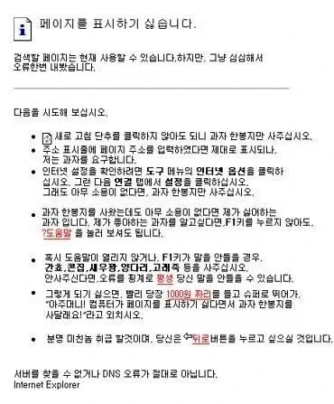 옛날 익스플로러 시절 추억의 오류화면_1.webp