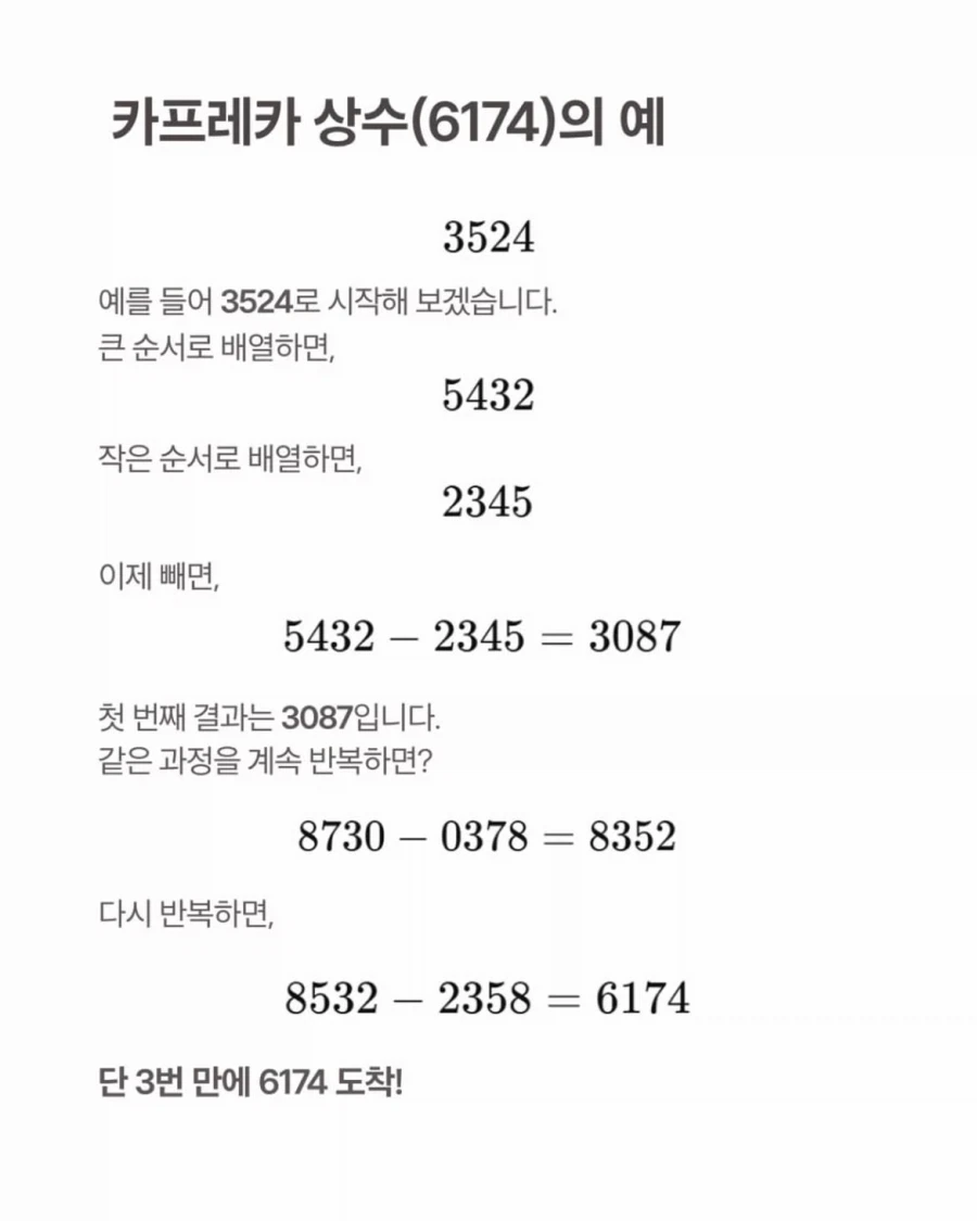 미스터리한 숫자, 카프레카 상수 6174_4.webp