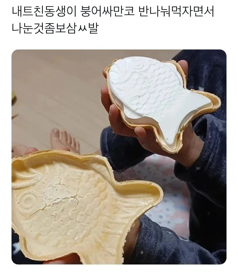 친구 동생이 붕어싸만코를 나눠먹자며 친히 반쪽을 건네주었다.jpg_1.webp