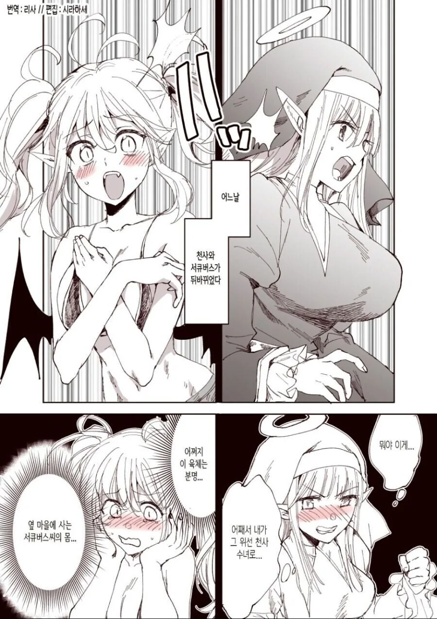 서로 영혼이 뒤바뀐 서큐버스와 천사 만와.manga_1.jpg