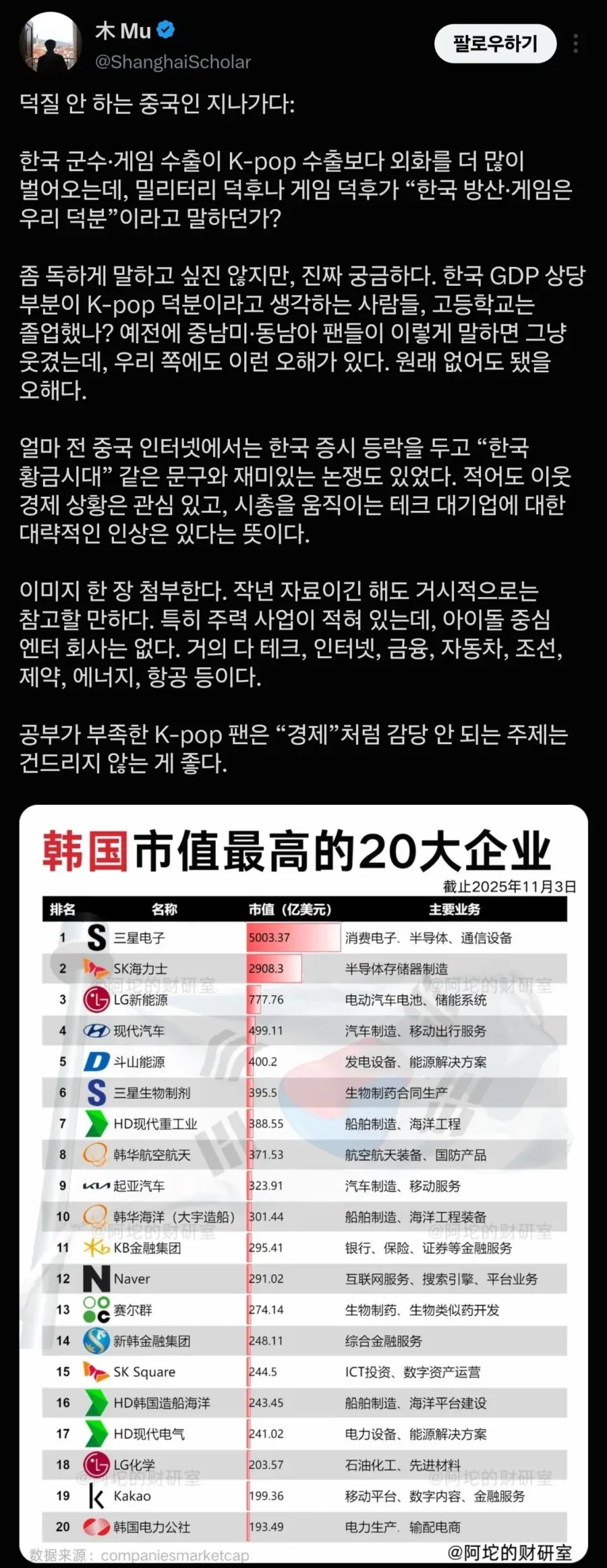 철부지 kpop 팬들에게 일침하는 중국인_1.webp