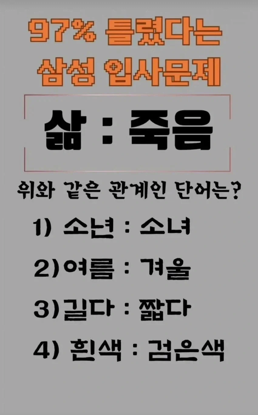 오답률 97% 삼성 입사문제촌_1.webp