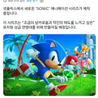 소닉 애니 제작 중