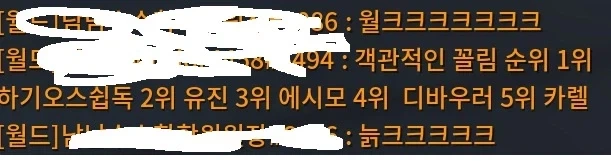 퍼디) 어떤 유저의 꼴림 순위_1.webp
